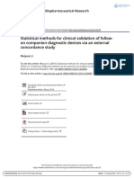 Statistical Methods For Clinical Validation of Follow-On Companion Diagnostic Devices Via An External Concordance Study