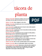 Bitácora de Planta