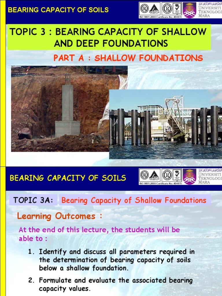 Bearing Capacity of Shallow Foundations | PDF | Foundation (Engineering ...
