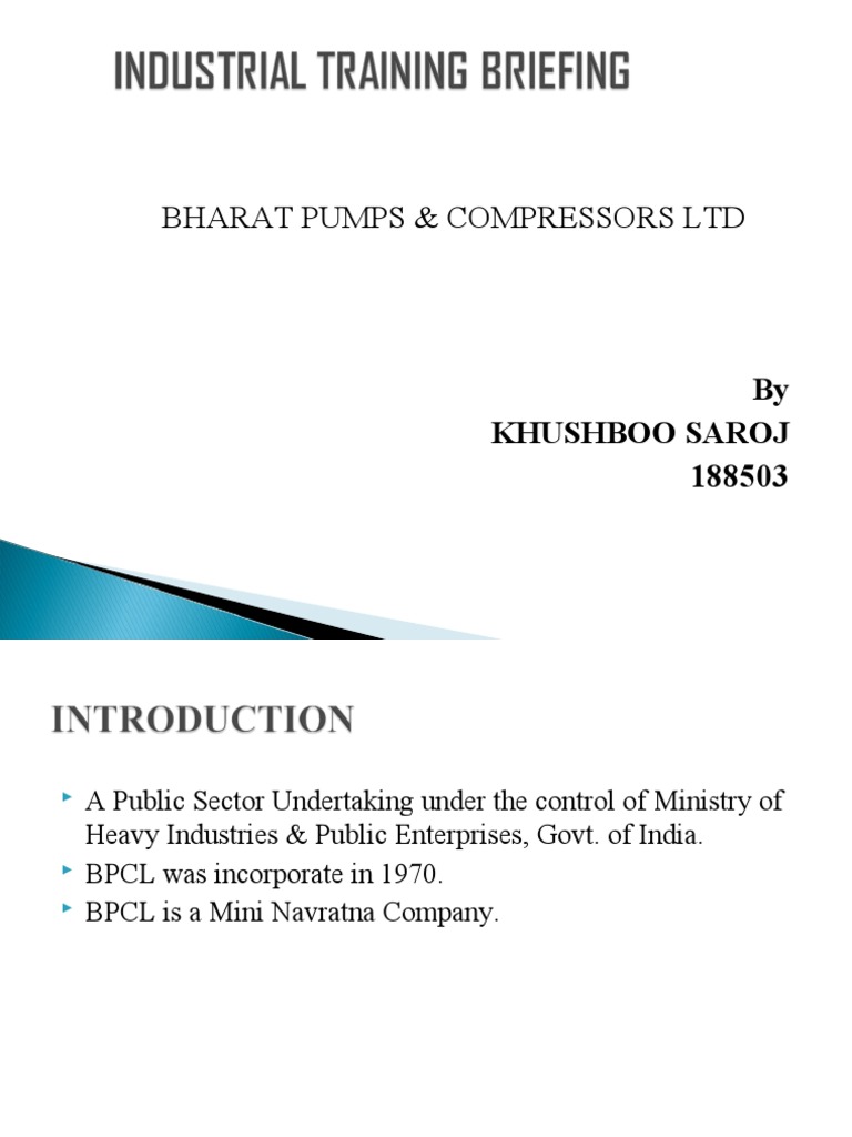Bharat Pumps & Compressors LTD by Khushboo Saroj Descargar gratis