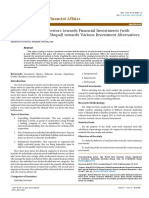 Behavior of Retail Investors Towards Financial Investments With Special Reference To Bhopal Towards Various Investment Alternative 2167 0234 1000336