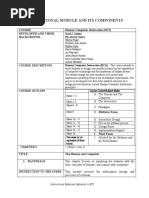 Instructional Module and Its Components: Course Human Computer Interaction (HCI) Developer and Their Background