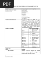 Instructional Module and Its Components: Course Human Computer Interaction (HCI) Developer and Their Background