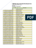 PTS - PAS - Pendidikan Jasmani Olahraga Dan Kesehatan - VII A