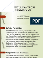 Munculnya Teori Pendidikan