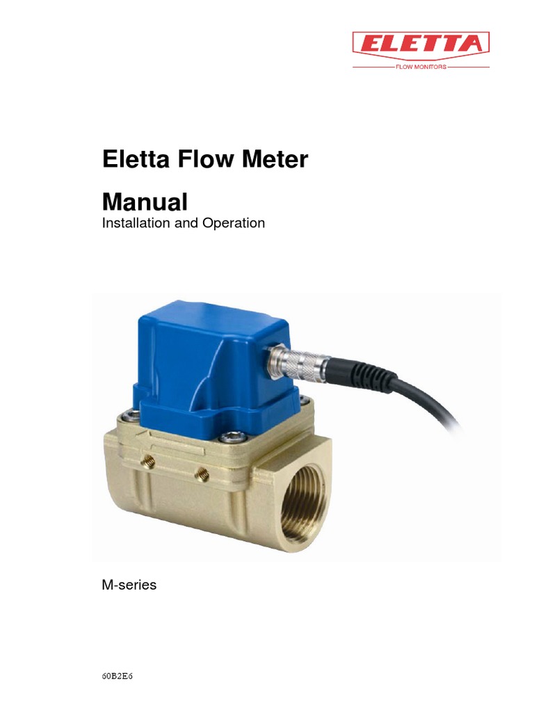 Eletta Flow Meter Manual: Installation and Operation | PDF | Flow ...