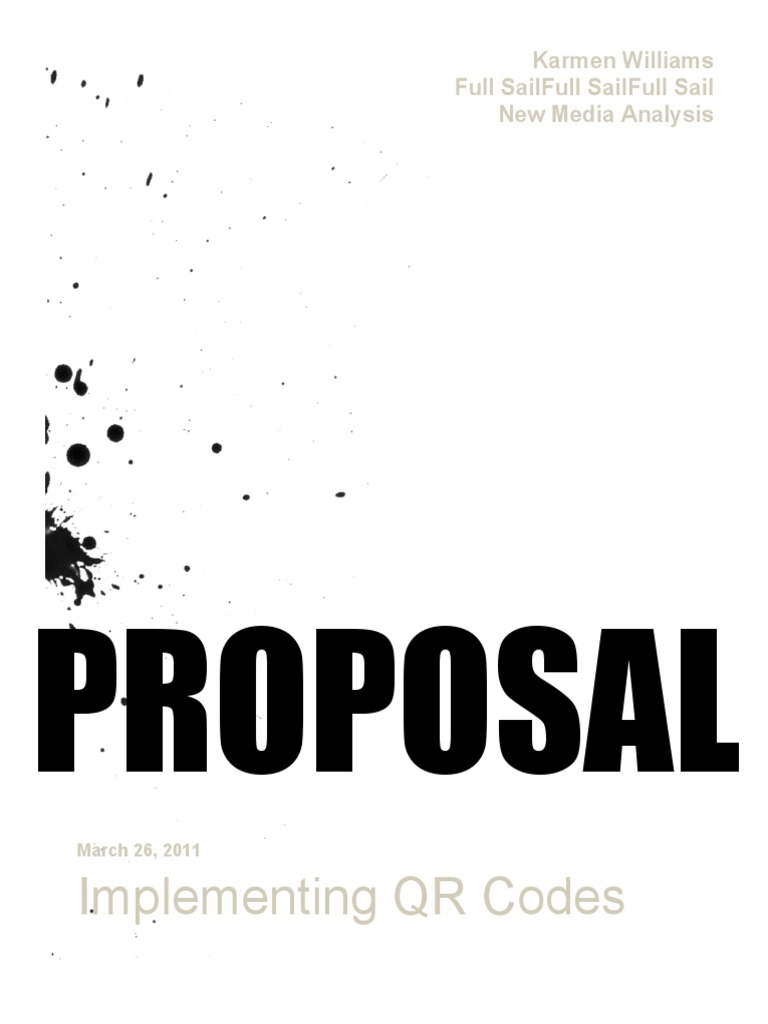 Proposal: Implementing QR Codes | PDF | Qr Code | Marketing