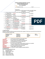 Answer Key Final Exam Carpentry