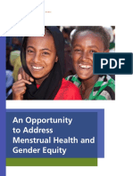 An Opportunity To Address Menstrual Health and Gender Equity