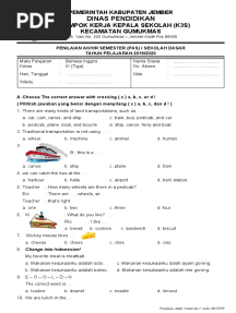 Bahasa Inggris Kelas 3