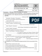 G.C.E. (O/L) Practice Test - 2019: Geography - I