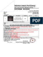 Zhejiang Gelinduo Import and Export Proforma Invoice: Bouch Abdou