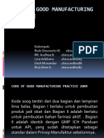 Code of Good Manufacturing Practice