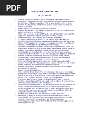 27  DOs and donts for doctors