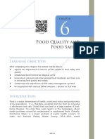 Food Quality and Food Safety: Learning Objectives