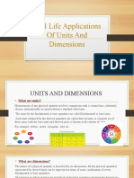 Real Life Applications of Units and Dimensions