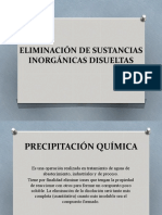 Eliminación de Sustancias Inorgánicas Disueltas