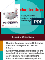 Chapter Three: Values, Attitudes, Emotions, and Culture: The Manager As A Person