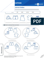 Clothes and Colours Worksheet