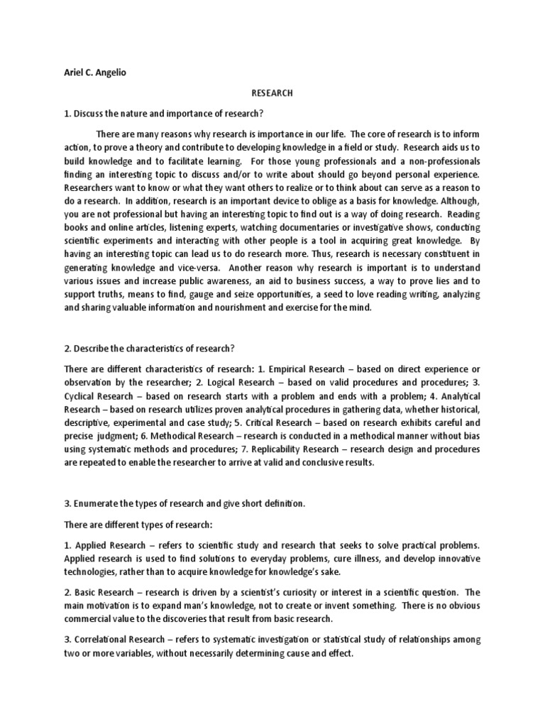 Research 1st Assignment | PDF | Theory | Quantitative Research