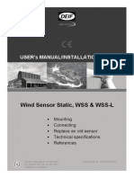 Wind Sensor Static, Installation Instructions 4189350026 UK