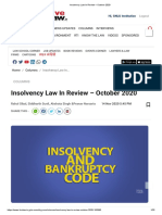 Insolvency Law in Review - October 2020