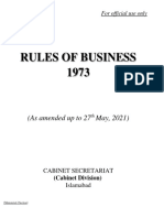 Rules of Business, 1973 As Amended Upto 27-05-2021-I