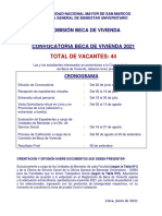 Convocatoria Beca de Vivienda 2021