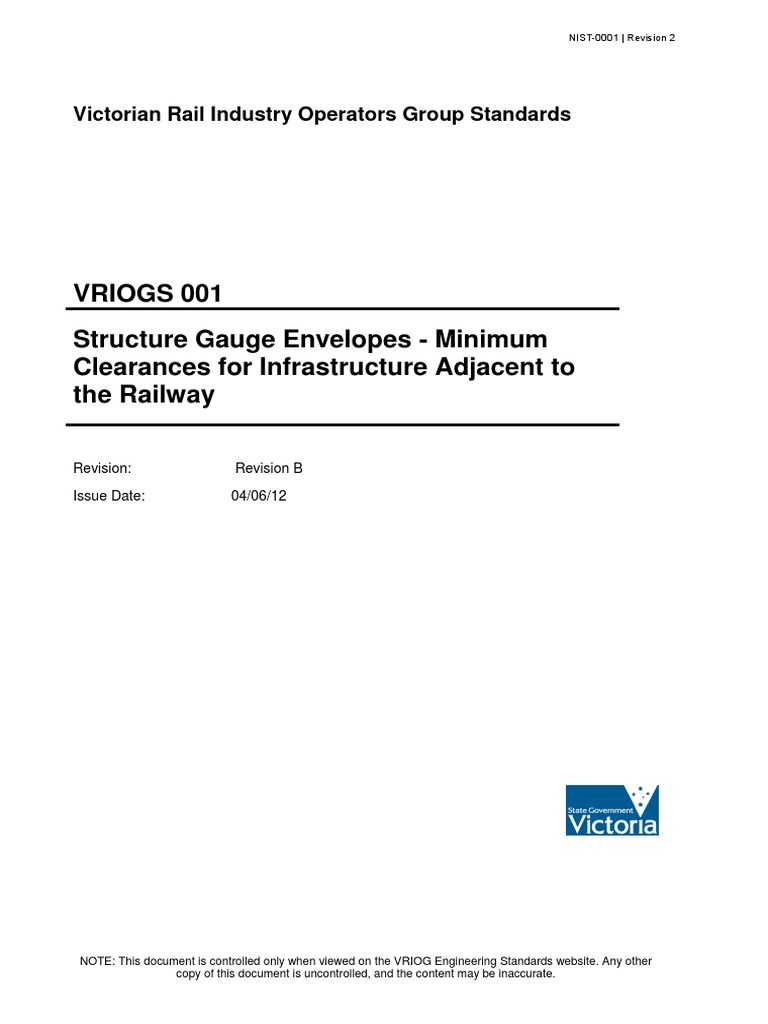 NIST 0001 Rev B - Structure Gauge Envelopes | PDF | Track Gauge | Track ...