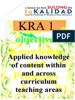 Content Knowledge and Pedagogy: Objective 1
