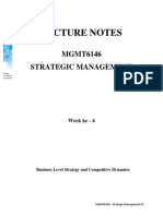 Lecture Notes: MGMT6146 Strategic Management