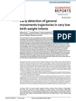 Early Detection of General Movements Trajectories in Very Low Birth Weight Infants