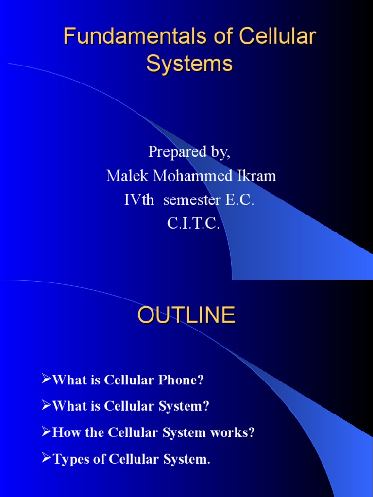 Fundamentals of Cellular Systems | PDF | Cellular Network | Radio