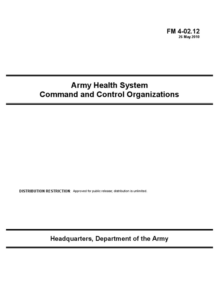 Fm 4 02 12 Staff Military United States Army
