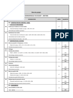 Bordereau D'Avant - Metre: Zone Du Projet