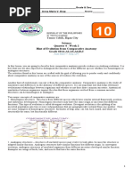 Science Quarter 4 - Week 2 Hint of Evolution From Comparative Anatomy Grade 10A1, A2, A3, A4, B, C