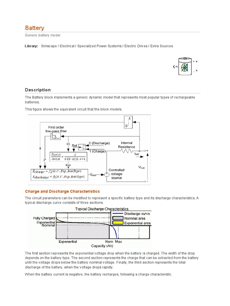 Battery Model - Matlab - Ok | PDF | Rechargeable Battery | Lithium Ion ...