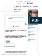 Industrial Disputes Act, 1947 - Industrial Disputes Act, 1947 - Mcqs With Answers - Part Ii Mcqs With Answers - Part Ii