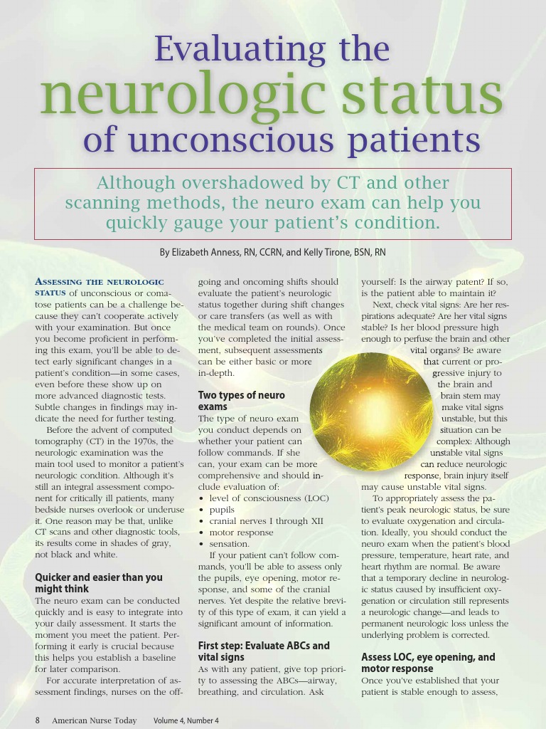 Neurologic Assessment Guide for Nurses | PDF | Coma | Nervous System
