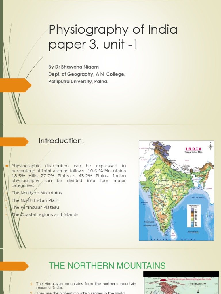 Physiography of India: Major Divisions | PDF | Himalayas | Plateau