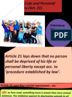 Liberty (Art. 21) : Protection