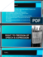 Freedom of Expression A. 19(1)c