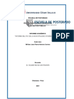 Escuela de Postgrado: "Informe Del Pac de La Municipalidad Cáceres Del Perú "