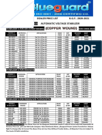 Blueguard Price List Copper 2021-2022