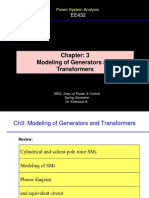 EE432 Power System Modeling of Generators and Transformers