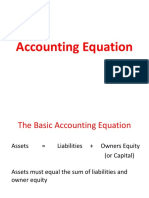 Basic Accounting Equation and Accounts