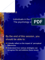 Individuals in The Organisation The Psychology of Perception