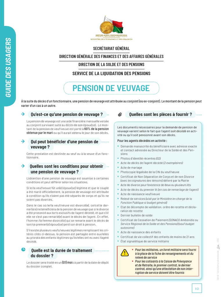 Guide sur la Pension de Veuvage | PDF | Veuve | Divorce