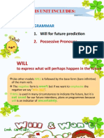 19.07 - Will For Prediction + Possessive Pronouns