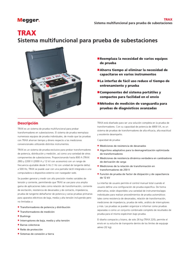 Hoja de Datos Trax280 Trax220 y Trax219 | PDF | Transformador | Inductor